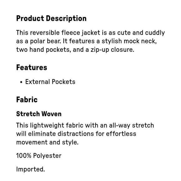 Fabletics Reversible Cher Polar Fleece Jacket sz M - Picture 5 of 13